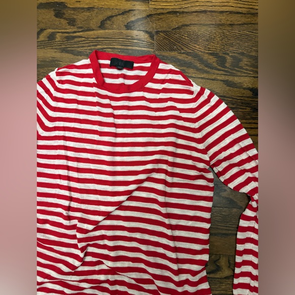Zara Red and White Striped Knit long sleeve - Picture 2 of 3